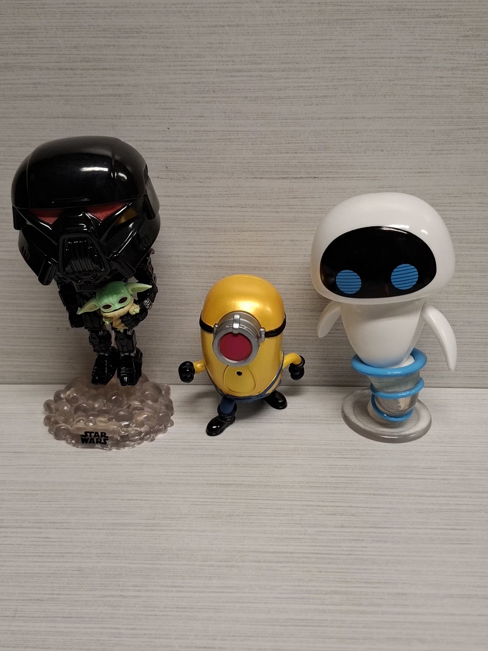 Funko Pop! Vinyl Figure Lot 3-Pack EVE Minion Grogu Bobblehead 5 in